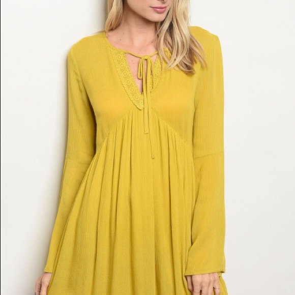 SARA Mustard baby doll - dress - Picture 2 of 4